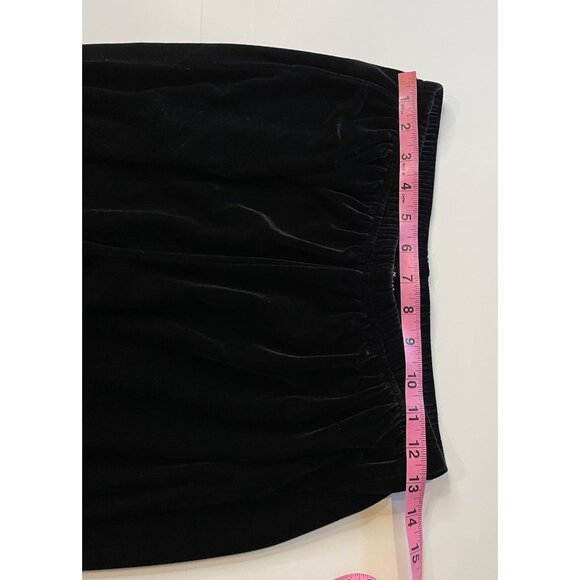 Vtg Caribou Wide Leg Pull On Velvet Pants Size L Whimsigoth Dark Fairy Grunge - Picture 4 of 11